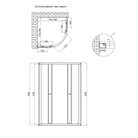 Душевая кабина Lidz Latwa SC80x80.SAT.LOW.FR, стекло Frost 4 мм без поддона - 1 фото