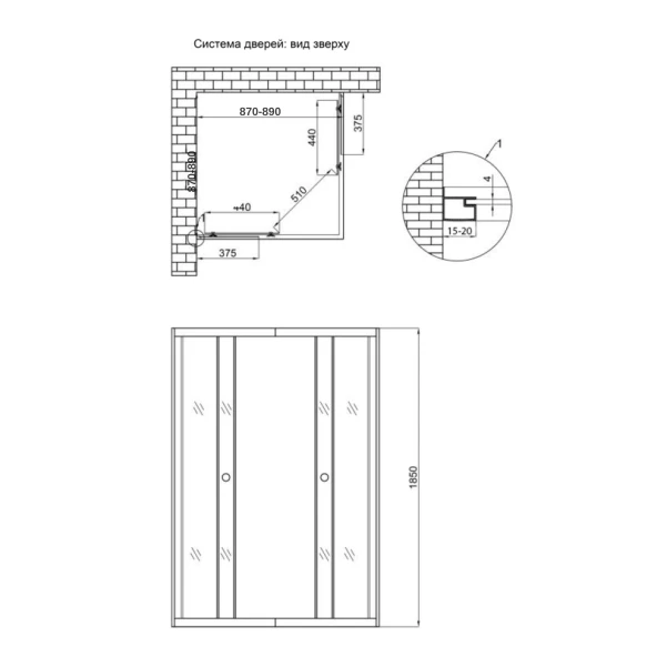 Душевая кабина Lidz Wawel SC90x90.SAT.LOW.FR, стекло Frost 4 мм без поддона - 1 фото