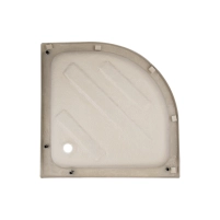 Lidz Latwa SC90x90.SAT.MID.FR Душевая кабина полукруглая, стекло Frost 4 мм + Lidz Душевой поддон KAPIELKA ST90x90x26, с панелью - 9 фото