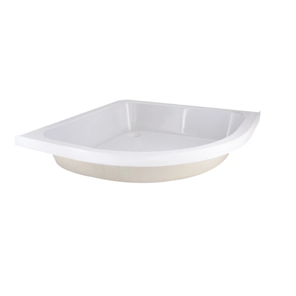 Lidz Latwa SC90x90.SAT.MID.FR Душевая кабина полукруглая, стекло Frost 4 мм + Lidz Душевой поддон KAPIELKA ST90x90x26, с панелью - 10 фото