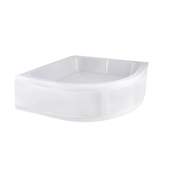 Lidz Latwa SC90x90.SAT.MID.FR Душевая кабина полукруглая, стекло Frost 4 мм + Lidz Душевой поддон KAPIELKA ST90x90x26, с панелью - 11 фото