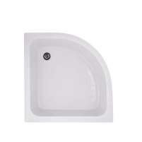 Душова кабіна Latwa SC80x80.SAT.MID.GR полукругла, скло тон. 4 мм + Душовий піддон KAPIELKA ST80x80x26, з панеллю Lidz - 8 фото