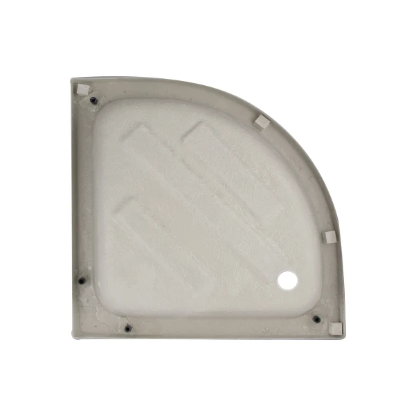 Душова кабіна Latwa SC80x80.SAT.MID.GR полукругла, скло тон. 4 мм + Душовий піддон KAPIELKA ST80x80x26, з панеллю Lidz - 11 фото