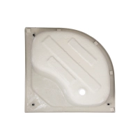 Lidz Latwa SC90x90.SAT.HIGH.FR Душевая кабина полукруглая, стекло Frost 4 мм + Lidz Душевой поддон KAPIELKA ST90x90x41, с панелью - 12 фото