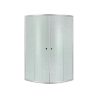 Lidz Latwa SC90x90.SAT.HIGH.FR Душевая кабина полукруглая, стекло Frost 4 мм + Lidz Душевой поддон KAPIELKA ST90x90x41, с панелью - 2 фото