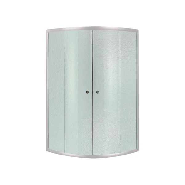 Душова кабіна Latwa SC80x80.SAT.HIGH.FR полукругла, скло Frost 4 мм + Душовий піддон KAPIELKA ST80x80x41, з панеллю Lidz - 2 фото