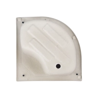 Lidz Latwa SC80x80.SAT.HIGH.GR Душевая кабина полукруглая, стекло тон. 4 мм + Lidz Душевой поддон KAPIELKA ST80x80x41, с панелью - 11 фото