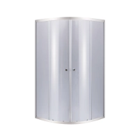 Lidz Latwa SC80x80.SAT.HIGH.GR Душевая кабина полукруглая, стекло тон. 4 мм + Lidz Душевой поддон KAPIELKA ST80x80x41, с панелью - 2 фото