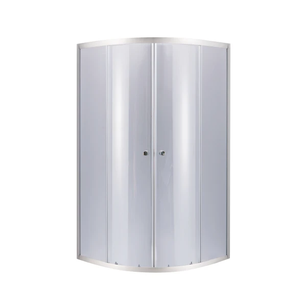 Lidz Latwa SC80x80.SAT.HIGH.GR Душевая кабина полукруглая, стекло тон. 4 мм + Lidz Душевой поддон KAPIELKA ST80x80x41, с панелью - 2 фото