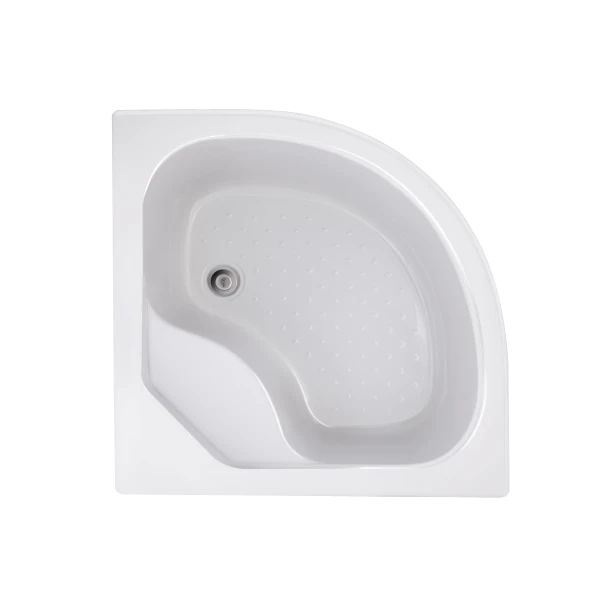 Душова кабіна Latwa SC90x90.SAT.HIGH.GR полукругла, скло тон 4 мм + Душовий піддон KAPIELKA ST90x90x41, з панеллю Lidz - 8 фото