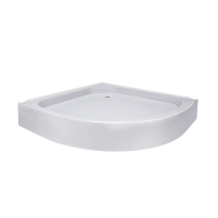Lidz Душовий піддон KAPIELKA ST80x80x14 низький, напівкруглий, діаметр зливу 52 мм - 2 фото