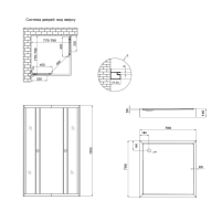 Душевая кабина Lidz Wawel SC80x80.SAT.LOW.GR, стекло тон. 4 мм + Lidz Душевой поддон KAPIELKA ST80x80х14 - 1 фото