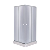 Душова кабіна Lidz Wawel SC90x90.SAT.LOW.GR, скло тон. 4 мм + Lidz Душовий піддон KAPIELKA ST90x90х14