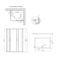 Душевая кабина Lidz Wawel SC120x80.SAT.LOW.FR, стекло Frost 5 мм + Lidz Душевой поддон KAPIELKA ST120x80х14 - 1 фото