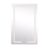 Зеркало Lidz Kubis 500х800 с LED-подсветкой Touch, с антизапотеванием, с диммером, рег. яркости LD78LF9365080 - 2 фото