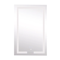 Зеркало Lidz Kubis 500х800 с LED-подсветкой Touch, с антизапотеванием, с диммером, рег. яркости LD78LF9365080 - 3 фото