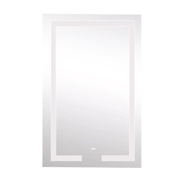 Зеркало Lidz Kubis 500х800 с LED-подсветкой Touch, с антизапотеванием, с диммером, рег. яркости LD78LF9365080 - 3 фото