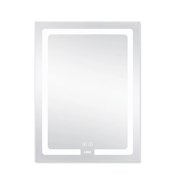 Дзеркало Lidz Kubis 600х800 з LED-підсвічуванням Touch, з антизапотіванням, з димером, рег. яскравості LD78LF9376080 - 3 фото