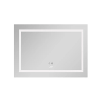Зеркало Lidz Kubis 800х600 с LED-подсветкой Touch, с антизапотеванием, с диммером, рег. яркости LD78LF9047400 - 2 фото