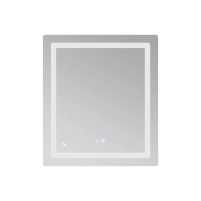 Зеркало Lidz Kubis (KU2) 700х800 с LED-подсветкой Touch, с антизапотеванием, с диммером, рег. яркости LD78LF9048070 - 2 фото
