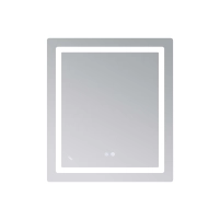 Зеркало Lidz Kubis (KU2) 700х800 с LED-подсветкой Touch, с антизапотеванием, с диммером, рег. яркости LD78LF9048070 - 3 фото