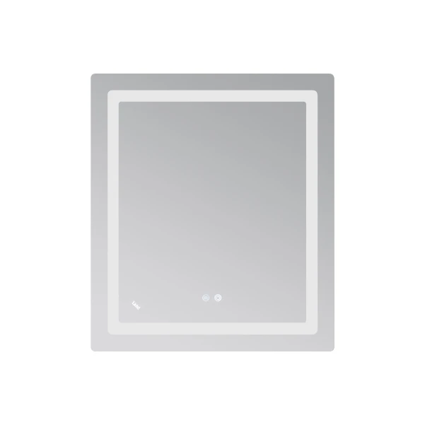 Зеркало Lidz Kubis (KU2) 700х800 с LED-подсветкой Touch, с антизапотеванием, с диммером, рег. яркости LD78LF9048070 - 2 фото
