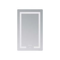 Зеркало Lidz Kubis (KU2) 500х800 с LED-подсветкой Touch, с антизапотеванием, с диммером, рег. яркости LD78LF936508048448 - 2 фото