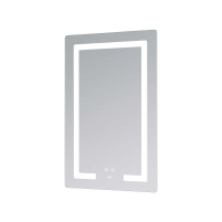 Зеркало Lidz Kubis (KU2) 500х800 с LED-подсветкой Touch, с антизапотеванием, с диммером, рег. яркости LD78LF936508048448 - 4 фото