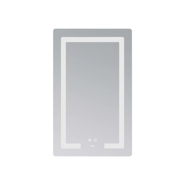 Зеркало Lidz Kubis (KU2) 500х800 с LED-подсветкой Touch, с антизапотеванием, с диммером, рег. яркости LD78LF936508048448 - 2 фото