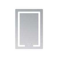 Зеркало Lidz Kubis (KU2) 600х800 с LED-подсветкой Touch, с антизапотеванием, с диммером, рег. яркости LD78LF937608048449 - 3 фото