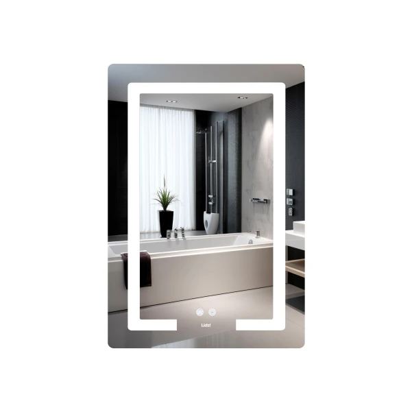 Зеркало Lidz Kubis (KU2) 600х800 с LED-подсветкой Touch, с антизапотеванием, с диммером, рег. яркости LD78LF937608048449
