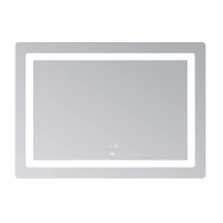 Зеркало Lidz Kubis (KU2) 1000х800 с LED-подсветкой Touch, с антизапотеванием, с диммером, рег. яркости LD78LF6141008048450 - 3 фото