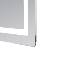 Дзеркало Lidz Kubis (KU2) 900х700 з LED-підсвічуванням Touch, з антизапотіванням, з димером, рег. яскравості LD78LF904907048452 - 6 фото