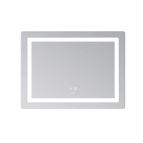 Зеркало Lidz Kubis (KU2) 800х600 с LED-подсветкой Touch, с антизапотеванием, с диммером, рег. яркости LD78LF9048060 - 3 фото