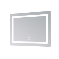 Зеркало Lidz Kubis (KU2) 800х600 с LED-подсветкой Touch, с антизапотеванием, с диммером, рег. яркости LD78LF9048060 - 4 фото