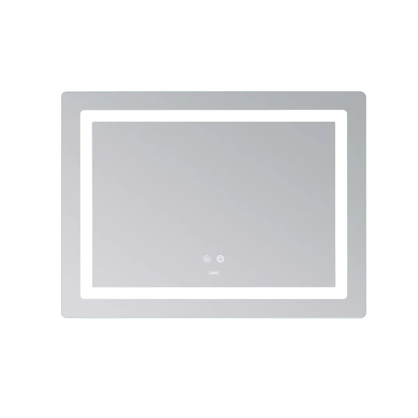 Зеркало Lidz Kubis (KU2) 800х600 с LED-подсветкой Touch, с антизапотеванием, с диммером, рег. яркости LD78LF9048060 - 3 фото