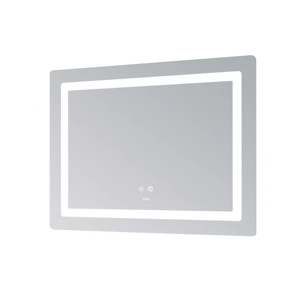Зеркало Lidz Kubis (KU2) 800х600 с LED-подсветкой Touch, с антизапотеванием, с диммером, рег. яркости LD78LF9048060 - 4 фото