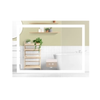 Зеркало Lidz Kubis (KU1) 900х700 с LED-подсветкой Touch, с антизапотеванием, с диммером, рег. яркости LD78LF9049070