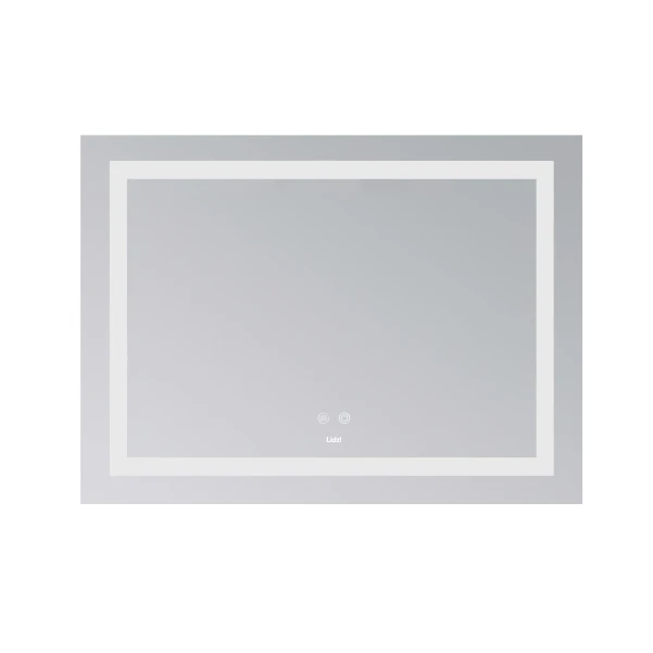 Зеркало Lidz Kubis (KU1) 900х700 с LED-подсветкой Touch, с антизапотеванием, с диммером, рег. яркости LD78LF9049070 - 2 фото