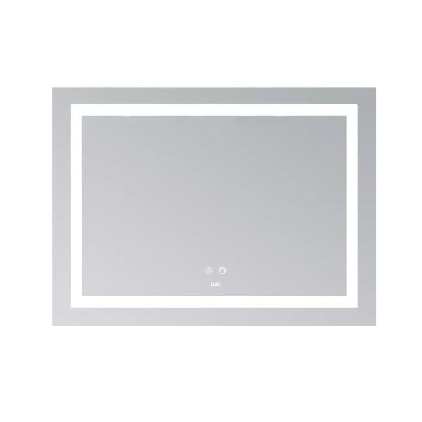 Зеркало Lidz Kubis (KU1) 900х700 с LED-подсветкой Touch, с антизапотеванием, с диммером, рег. яркости LD78LF9049070 - 3 фото