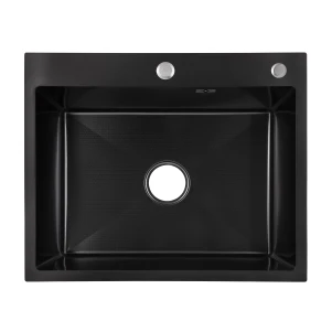 Lidz Handmade H6050HB Мийка для кухні інтегрована Decor Black PVD Honeycomb 2,5/0,5 мм LDH6050BDECPVD48371