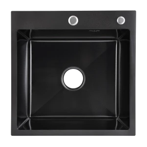 Lidz Handmade H5050HB Мойка для кухни интегрированная Decor Black PVD Honeycomb 2,5/0,5 мм LDH5050BDECPVD48369