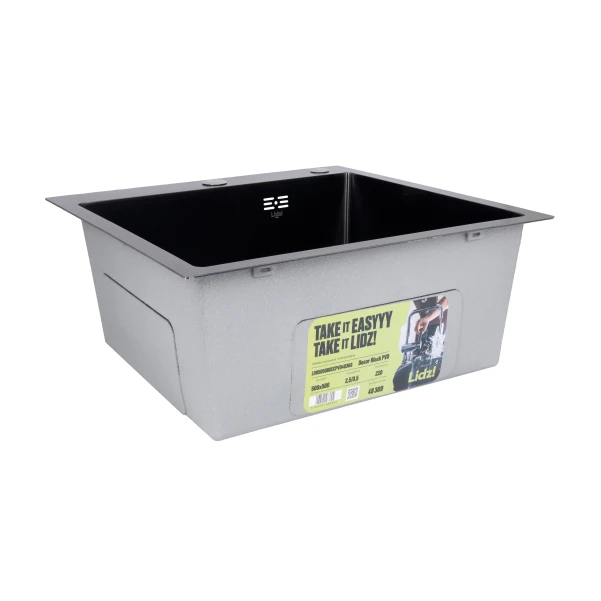 Lidz Handmade H5050HB Мойка для кухни интегрированная Decor Black PVD Honeycomb 2,5/0,5 мм LDH5050BDECPVD48369 - 3 фото