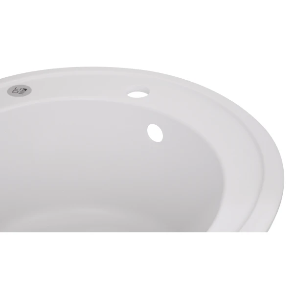 Кухонна мийка Lidz D510/200 WHI-01 (LIDZWHI01D510200) - 4 фото