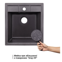 Кухонна мийка Lidz 460х515/200 GRF-13 (LIDZGRF13460515200) - 2 фото