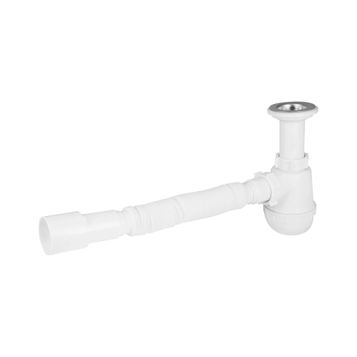 Сифон для кухонної мийки Lidz (WHI) 60 05 M001 00 (вихід 50 мм)