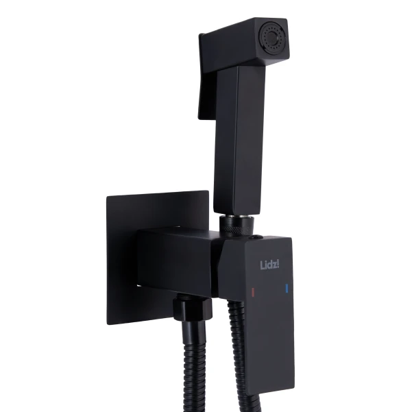 Набор для гигиенического душа Lidz Kubis 111 Black LDKUB111BLA46108 прямоугольный - 2 фото