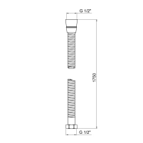 Шланг Lidz Niagara 01 1,75-2,2 м LDNIA01CRM22148 Chrome - 1 фото