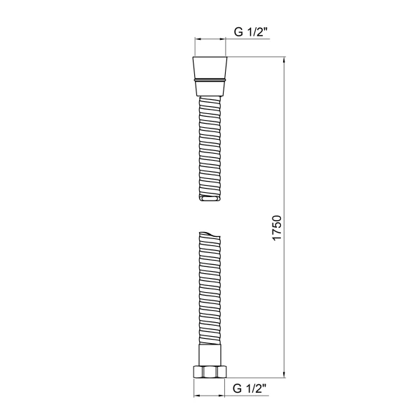 Шланг Lidz Niagara 01 1,75-2,2 м LDNIA01CRM22148 Chrome - 1 фото