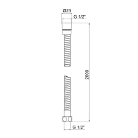 Шланг Lidz Niagara 04 2 м LDNIA04CRM35453 Chrome - 1 фото